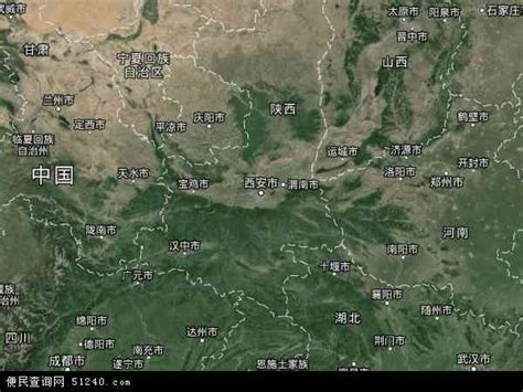 陕西省地图 - 陕西省卫星地图 - 陕西省高清航拍地图