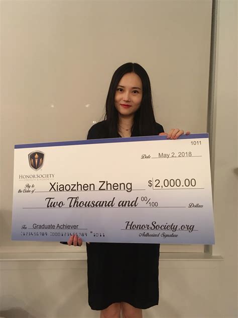 Xiaozhen Zheng | Honor Society - Official Honor Society® Website