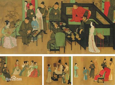 Q版《韩熙载夜宴图》|| 描绘了官员韩熙载家设夜宴载歌行乐的场面