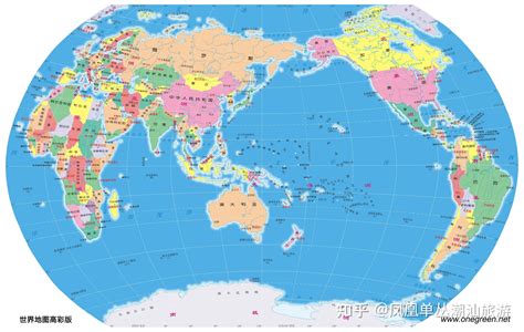 能分享不同国家不同颜色的那种世界地图吗？ - 知乎