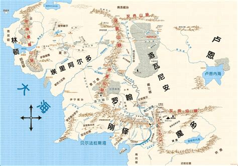 魔戒中土地图图片