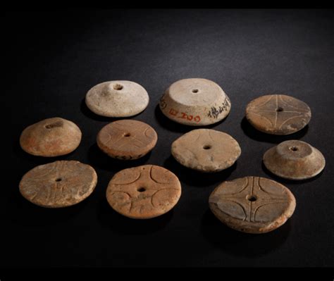 新石器时代晚期 陶纺轮 广东省博物馆藏-古玩图集网