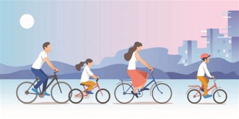 学自行车的父子插画图片下载-正版图片400160646-摄图网