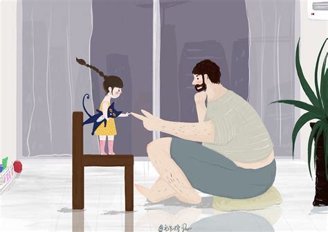 父与女|插画|商业插画|元气糖DAWN - 原创作品 - 站酷 (ZCOOL)