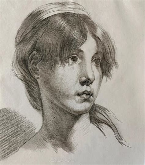 素描头像甜美女生图片大全