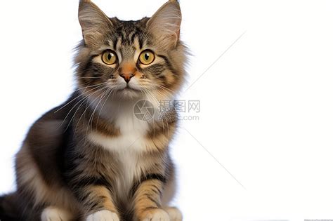 怒目对视的猫图片