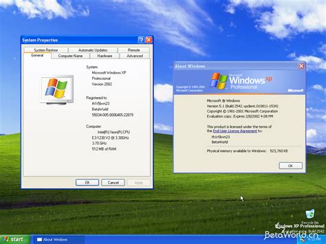 Windows XP:5.1.2542.0.xpclient.010811-1534 - BetaWorld 百科