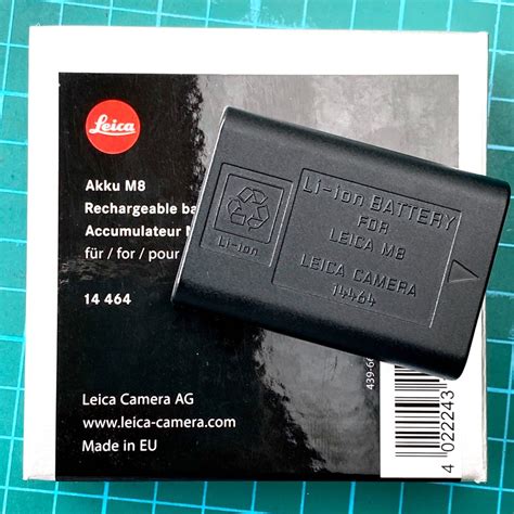 Leica Battery 14464 for M8, M9, Monochrom, Photography, Camera ...