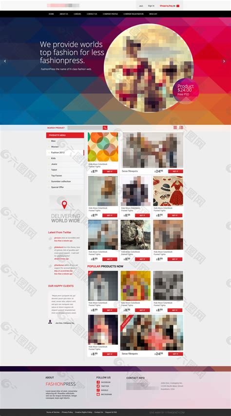 企业服装时尚网站设计模板网页UI素材免费下载(图片编号:8948117)-六图网