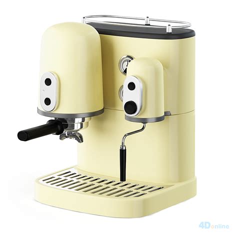 c4d高精度米色搅拌器咖啡机电器家用电器模型 C4D在线