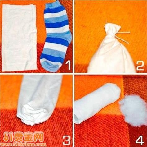 使用旧袜子怎么做圣诞节雪人 - 废旧物品手工制作 - 51费宝网