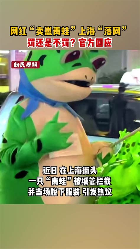 网红“卖崽青蛙”上海“落网”罚还是不罚？官方回应_凤凰网视频_凤凰网