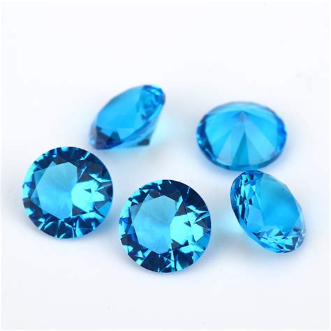 1~15mm 圆形深海蓝色玻璃 热销梧州人工宝石 首饰配石-阿里巴巴
