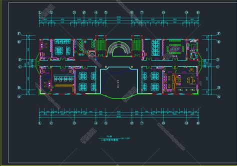 镇江办公楼装饰CAD施工图，办公空间CAD施工图纸下载 - 草图大师模型