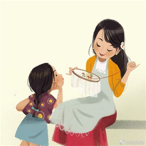慈母手中线，游子身上衣。祝所有母亲节日快乐~-插画师Dung Ho