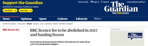重大打击？英媒：英政府将冻结BBC未来两年资金，逐步取消订阅许可费