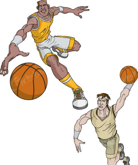 简约卡通运动招生篮球培训球员素材免费下载 - 觅知网