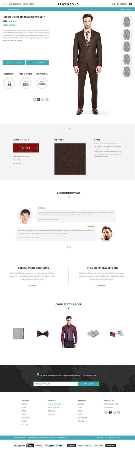 在线定制西服网站的流程及界面设计|网页|电商|jimmy_een - 原创作品 - 站酷 (ZCOOL)
