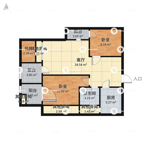武汉市汉阳花园小区三房户型全套装修施工设计CAD图纸_住宅区_土木在线