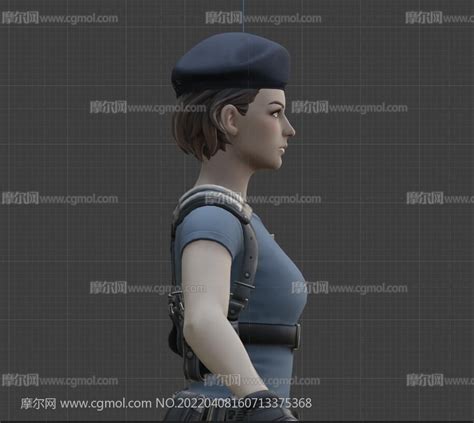 精致五官的女兵,维和部队女士兵模型,blend,fbx格式_次时代游戏角色模型下载-摩尔网CGMOL