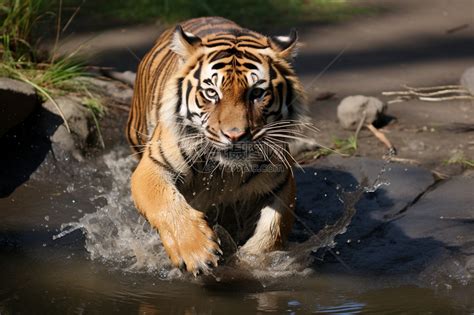野外凶猛的老虎高清图片下载-正版图片600340959-摄图网