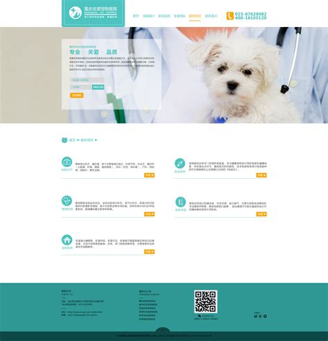 「博康宠物医院」网站设计|网页|企业官网|一朵嘻瓜 - 原创作品 - 站酷 (ZCOOL)