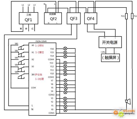 三菱plc接线图图片