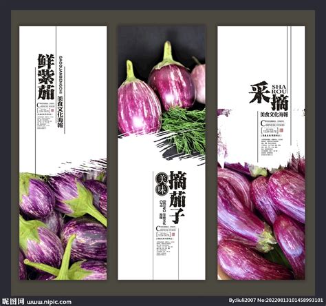 蔬菜茄子设计海报图片下载_红动中国