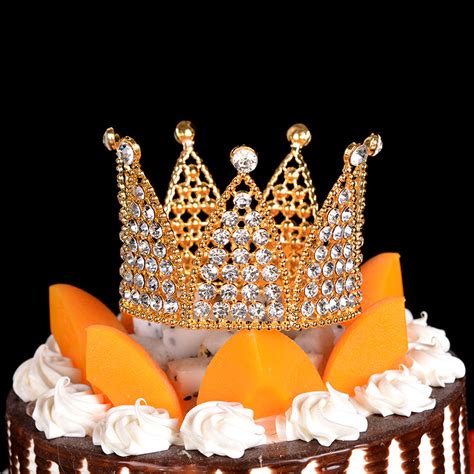 烘焙装饰皇冠蕾丝女王复古奢华水晶皇冠全圆王冠8寸10寸蛋糕装饰-阿里巴巴