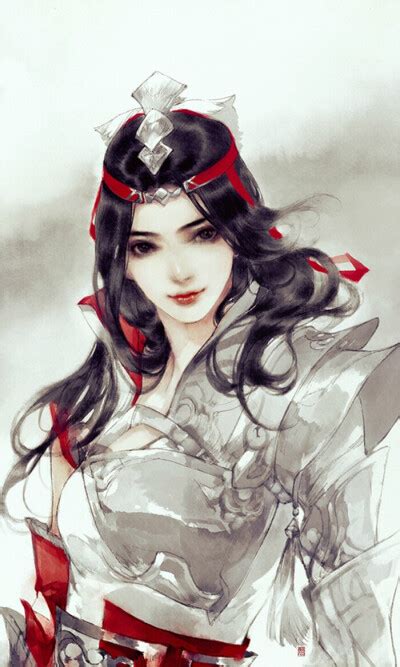 古风大将军手绘头像女生
