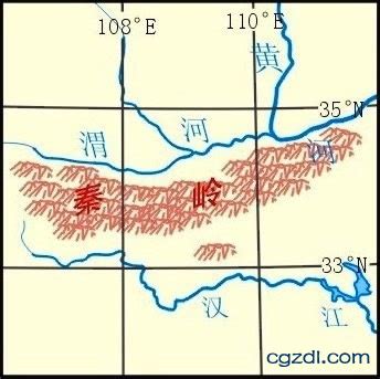 秦岭地图分布图图片