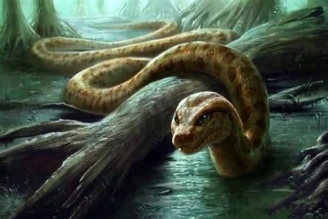 大自然高清晰野生绿蟒蛇摄影图