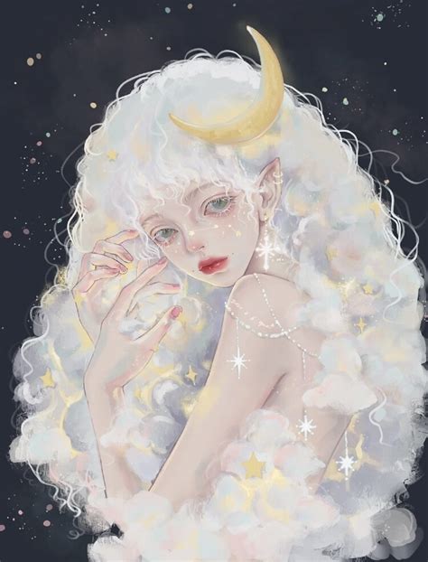 梦幻十二星座白羊座女神美女插画图片-包图网