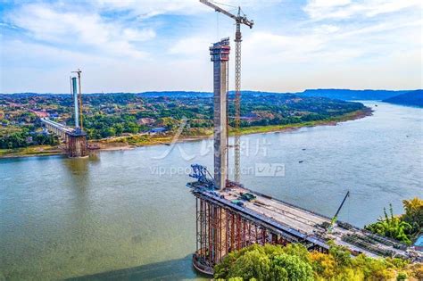 四川合江：白沙长江大桥建设进展顺利-人民图片网