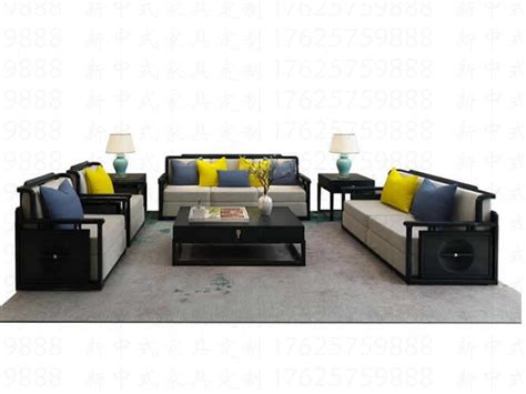 新中式沙发组合定制，新中式大户型沙发定做厂家，木沙发高端定制_儒匠家具