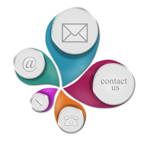 Contact Icon Abstract Blue Background Illustration Design Stock Photo ...