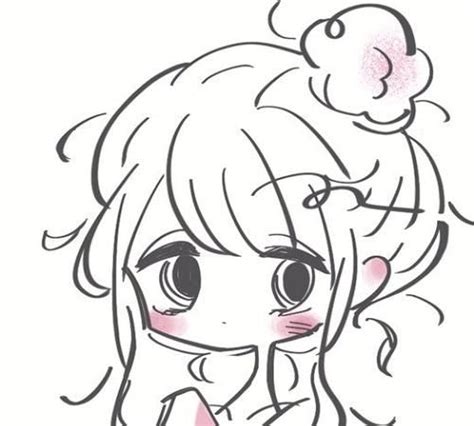 温柔简笔画女生头像