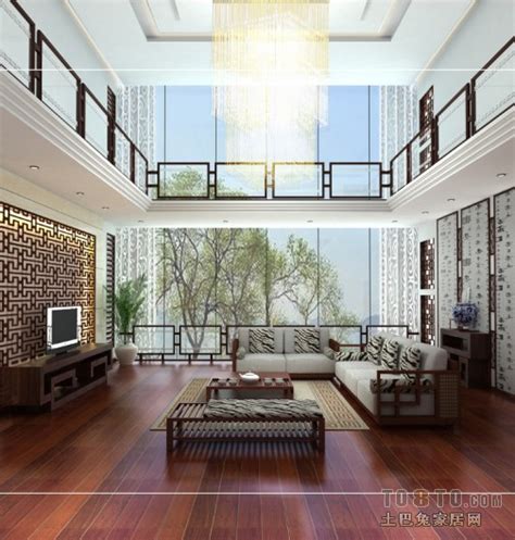 新中式挑空客厅|space|Home Decoration Design|室内设计婷婷_Original作品-站酷ZCOOL
