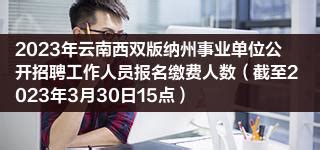 2023年云南西双版纳州事业单位公开招聘工作人员报名缴费人数（截至2023年3月30日15点）|云南省|事业单位_新浪新闻