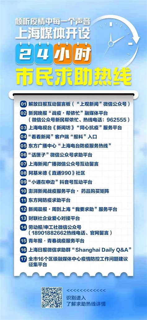 同心共守“沪”，上海新媒体24小时市民求助热线汇总 - 聚焦上海 - 新湖南
