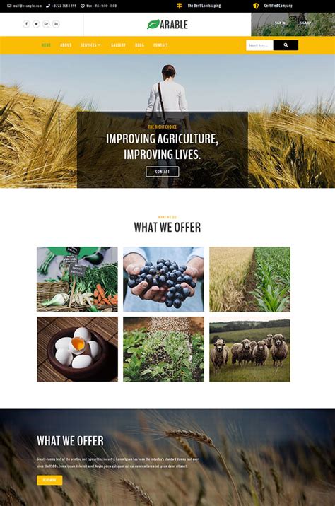 农产品销售企业网站模板_站长素材