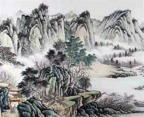 曾刚小六尺山水画,古山水画,名家小六尺山水画_大山谷图库