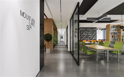 办公空间设计：一个简约、格调、通透的办公空间|空间|家装设计|艺鼎装饰设计 - 原创作品 - 站酷 (ZCOOL)