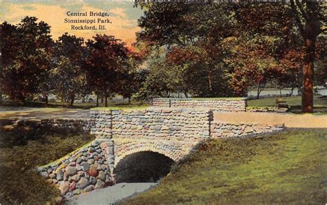 Rockford Illinois~Sinnissippi Park~Central Bridge~Cobblestone Bridge ...