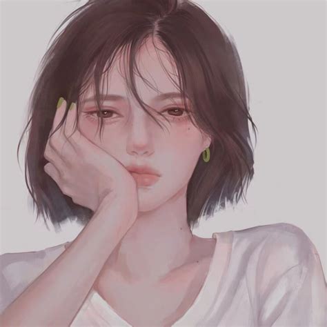 女生头像动漫温柔长发