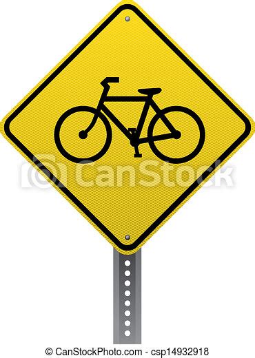Signo de cruce de bicicletas. Señal de alerta de tráfico. señales de ...