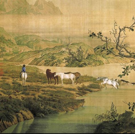 郎世宁百骏图图片