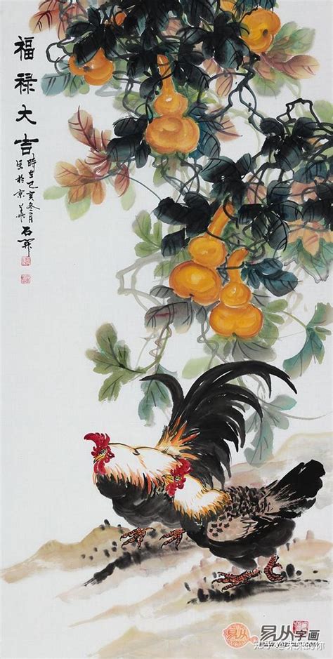 画鸡的著名画家陈大羽国画公鸡作品欣赏_萧县书画网