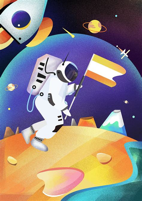 儿童画《太空旅行》一年级 - 堆糖，美图壁纸兴趣社区