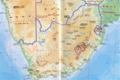 南非地图高清版大图下载-南非地图中文版全图完整版-含区域规划 - 极光下载站